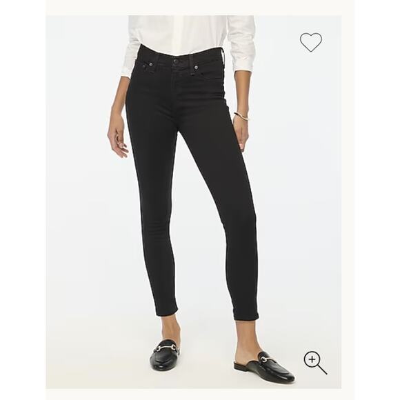 6 for 20 J.Crew 9" mid-rise black skinny jean in signature stretch 30 - Picture 1 of 8